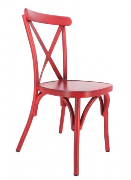 Chaise Bayonne Vintage Rouge Front