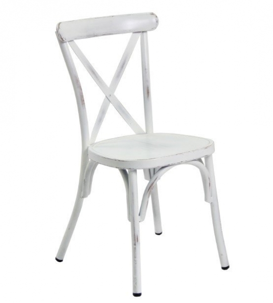 Chaise Cross vintage Blanc