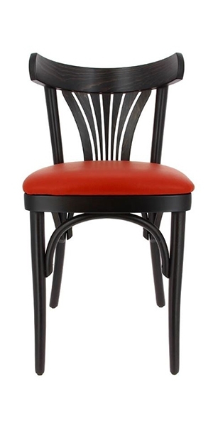 Chaise New Orleans hêtre noir Assise Garnie FRONT