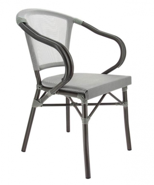 Fauteuil Biarritz Gris Front