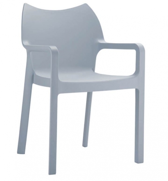 Fauteuil Diva gris clair