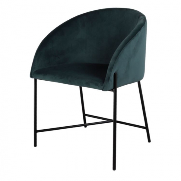 Chaise Iris Bleu petrol Front