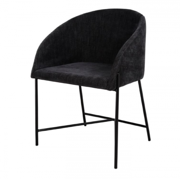 Chaise Iris Noir Front