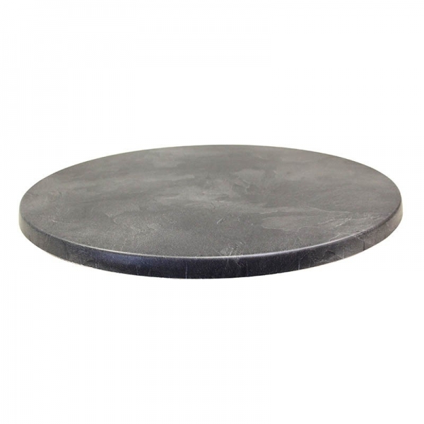 Plateau Topalit ép. 34 mm rond - Dark slate