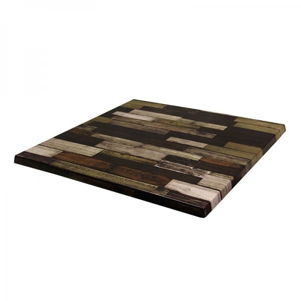 Plateau Werzalit ép. 30 mm carré - Plancha brun