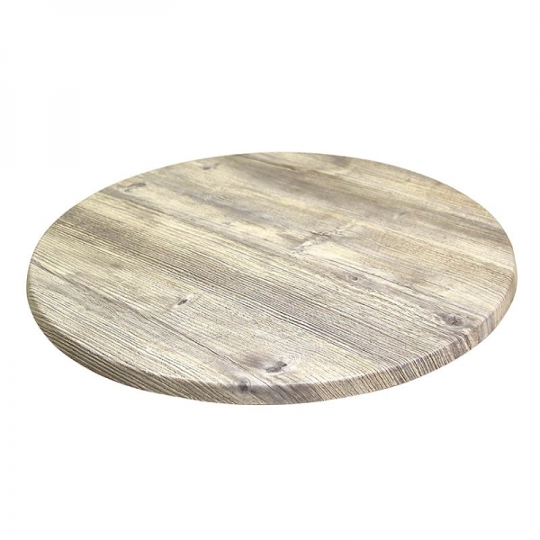 Plateau Werzalit ép. 30 mm rond - Ponderosa blanc