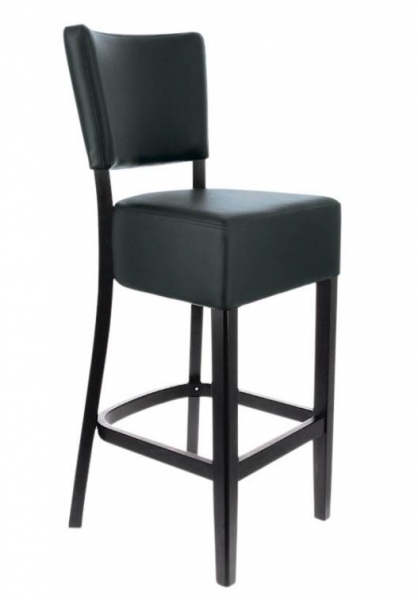 Tabouret Amsterdam hêtre wengé noir front