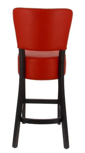 Tabouret Amsterdam hêtre wengé rouge back