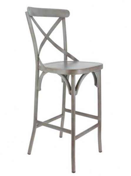 Tabouret Bayonne Gris Vintage Front