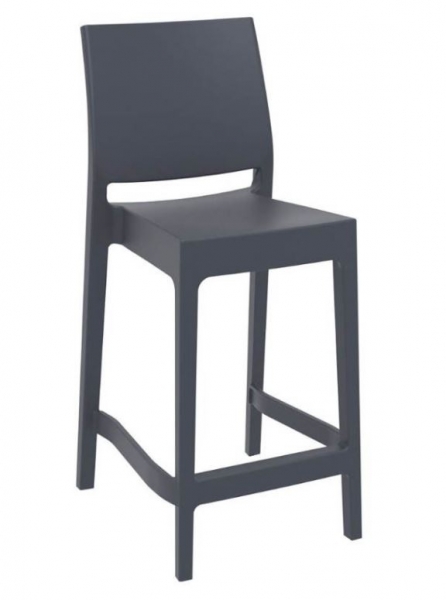 Tabouret Inca gris foncé front