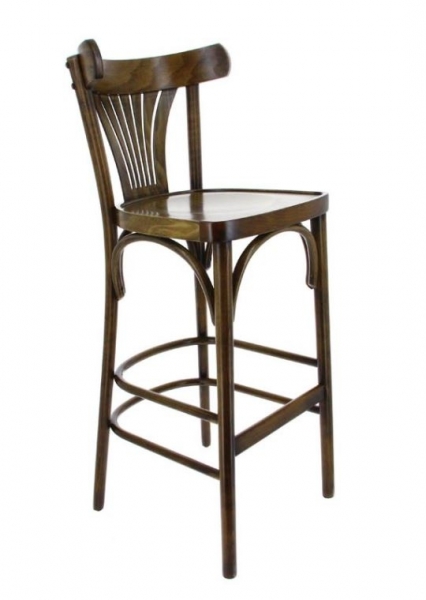 Tabouret New Orleans hêtre cérusé foncé Assise bois FRONT