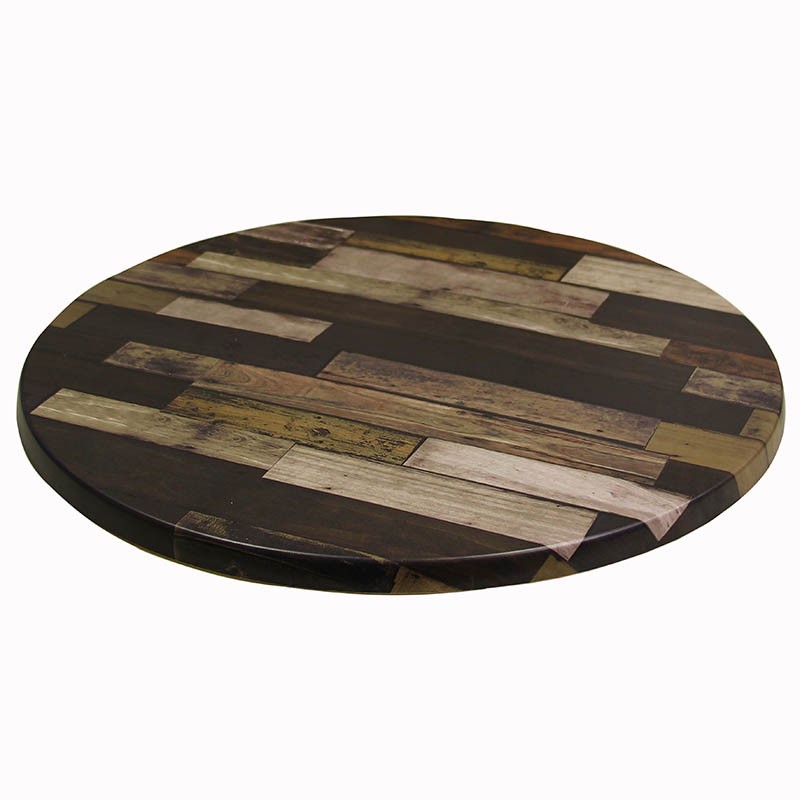 Werzalit décor bois plateau extérieur stratifié moulé pour restaurant  Plateau de table Werzalit